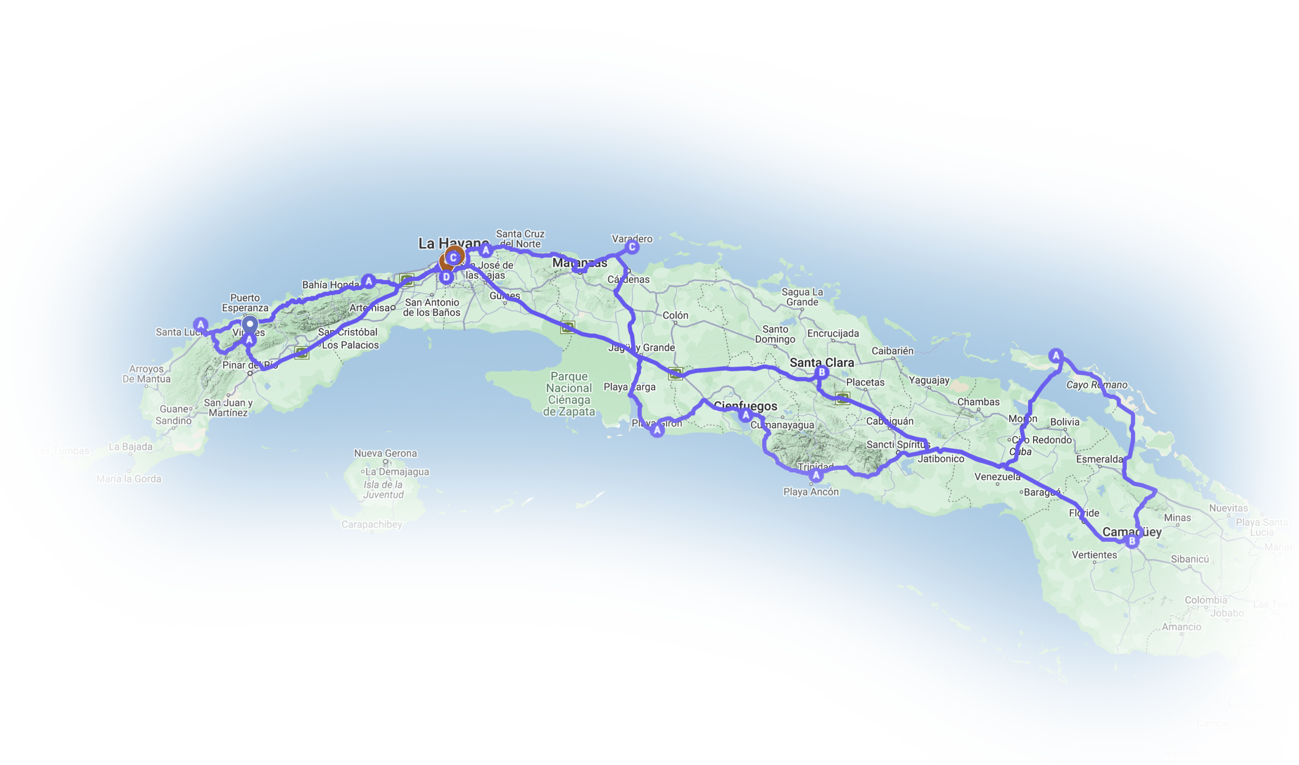 thvillers photo voyage trip cuba carte